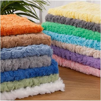 Fluffy and Smooth Faux Fur Material, 1.5cm Thick Practical Long Pile Faux Fur Fabric, Shag Shaggy Furry Material for DIY, Craft, Sewing, Costumes, Fursuit, Fashion Accessories, 50x160cm Color Purp