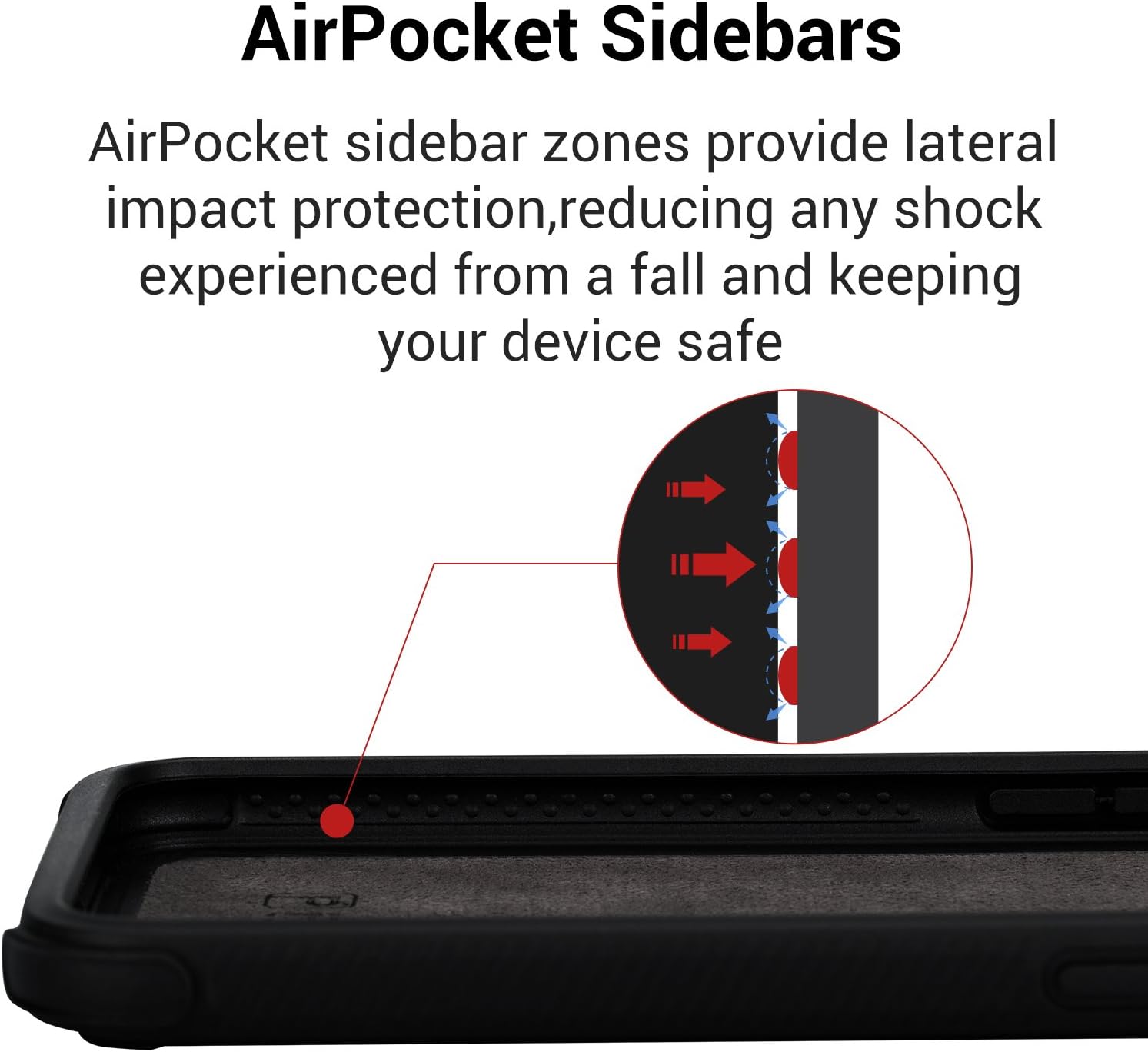 PITAKA Protective Case Compatible with iPhone X 5.8",MagEZ Case Pro Strong and Durable Resilient Shock Absorption Magnetic Case with Slim and Light Design-Black