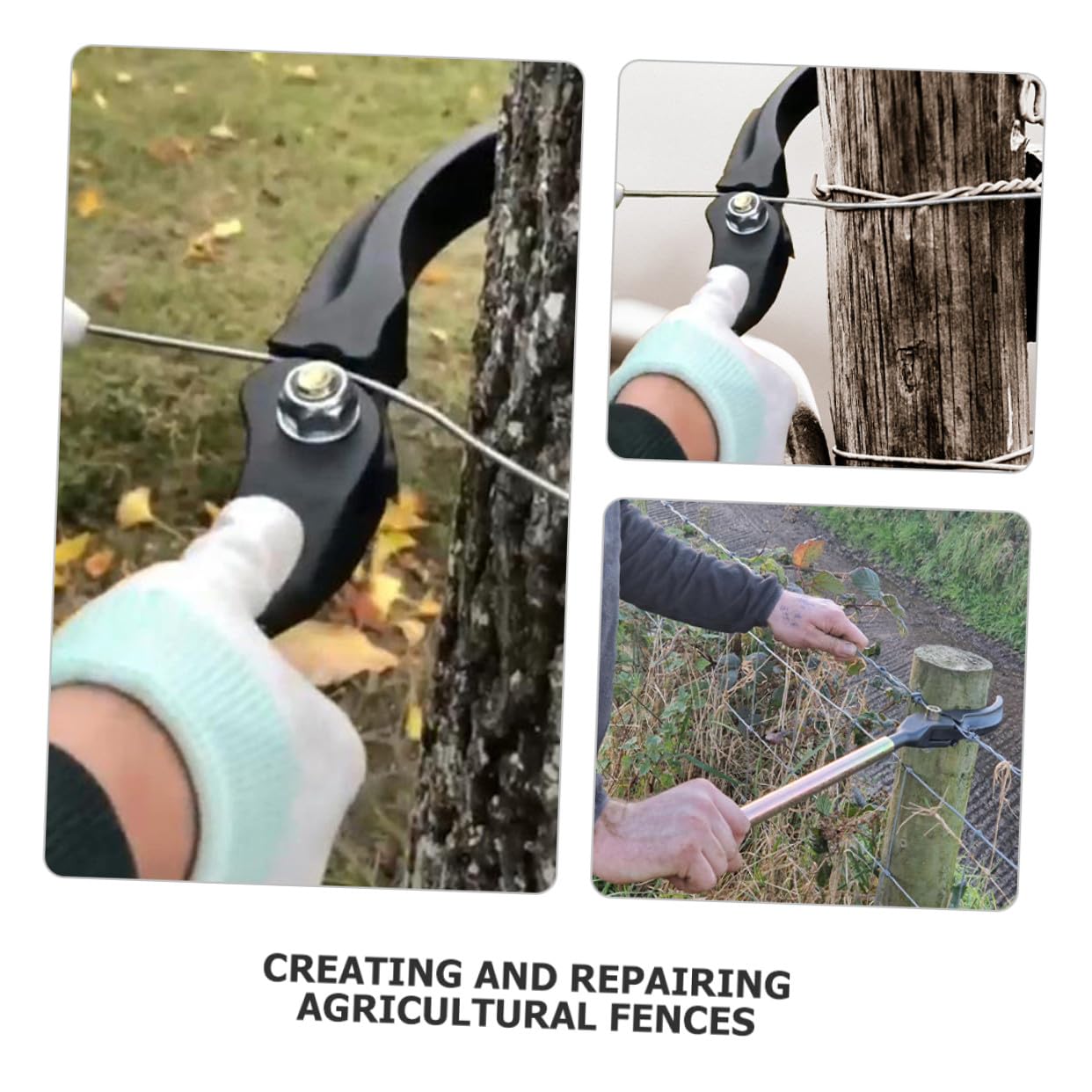 DOITOOL Tensor Púas Cercas Alambre de Agrícolas para Jardín Práctico Mango Largo de Acero para Tensar Vallas de Alambre Liso