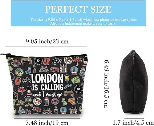 Miniatura 2 de Londres niñas regalo de fin de semana Londres Inglaterra Reino Unido viaje recuerdo regalo Londres accesorios bolsa Londres viaje neceser, Must Go