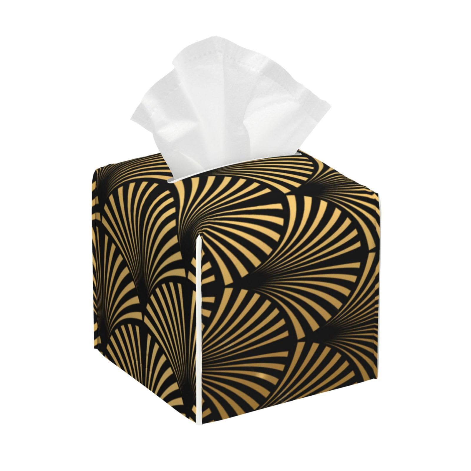 Hdtvtv As Picture Art Deco Pattern Seamless Black Gold, Tissue Box Cover Tissue Box Holder Tissue Dispenser Tissue Holder