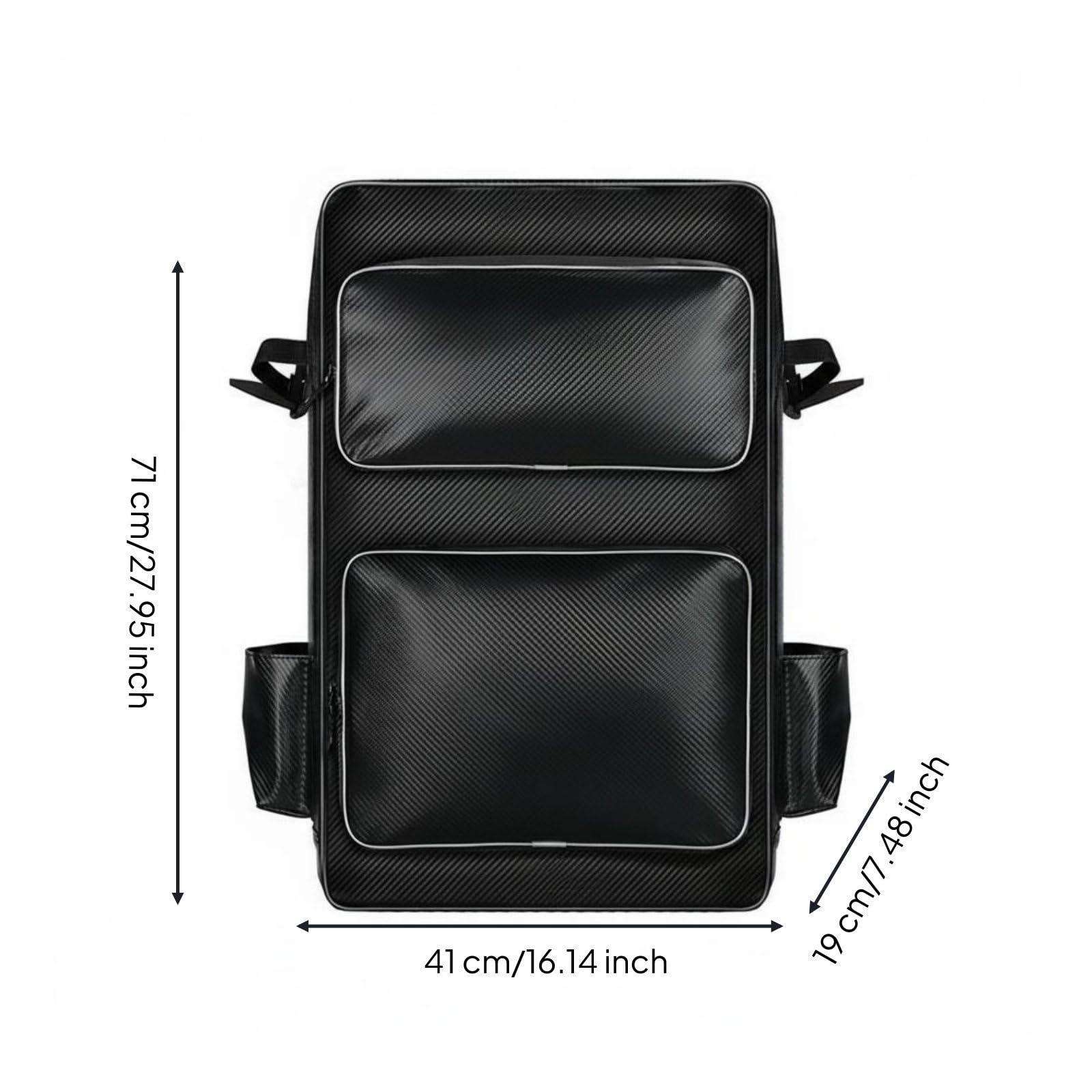 Perfeclan Bolsa para Silla de Pesca Mochila de Carga Estuche Plegable para Silla Bolso Organizador de Herramientas y Señuelos en Oxford y PU Adecuada para Pesca, 71 41 19cm