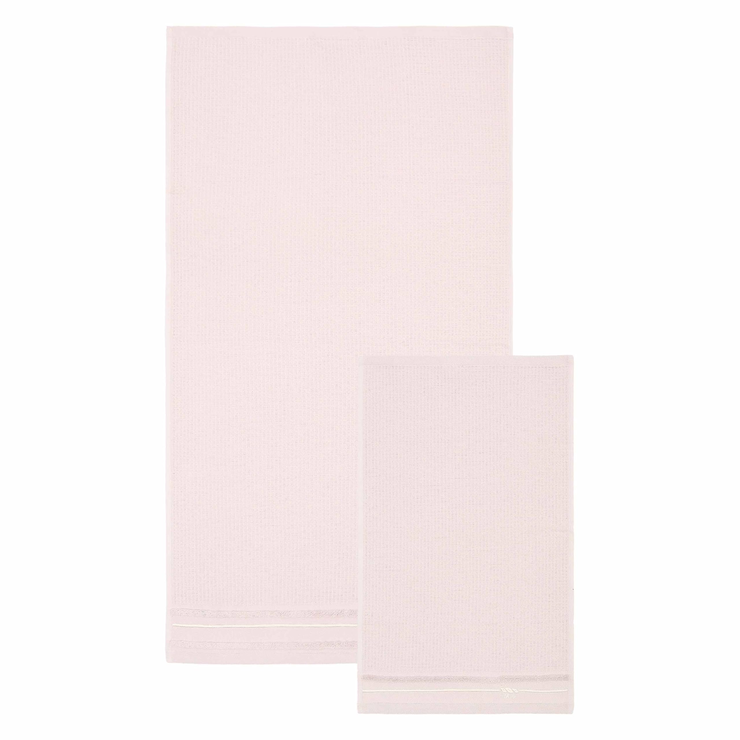 THUN Set of 2 Towels, Lilac, 100% Cotton, Country Bloom Collection, t40 x 60, 60 x 100 cm