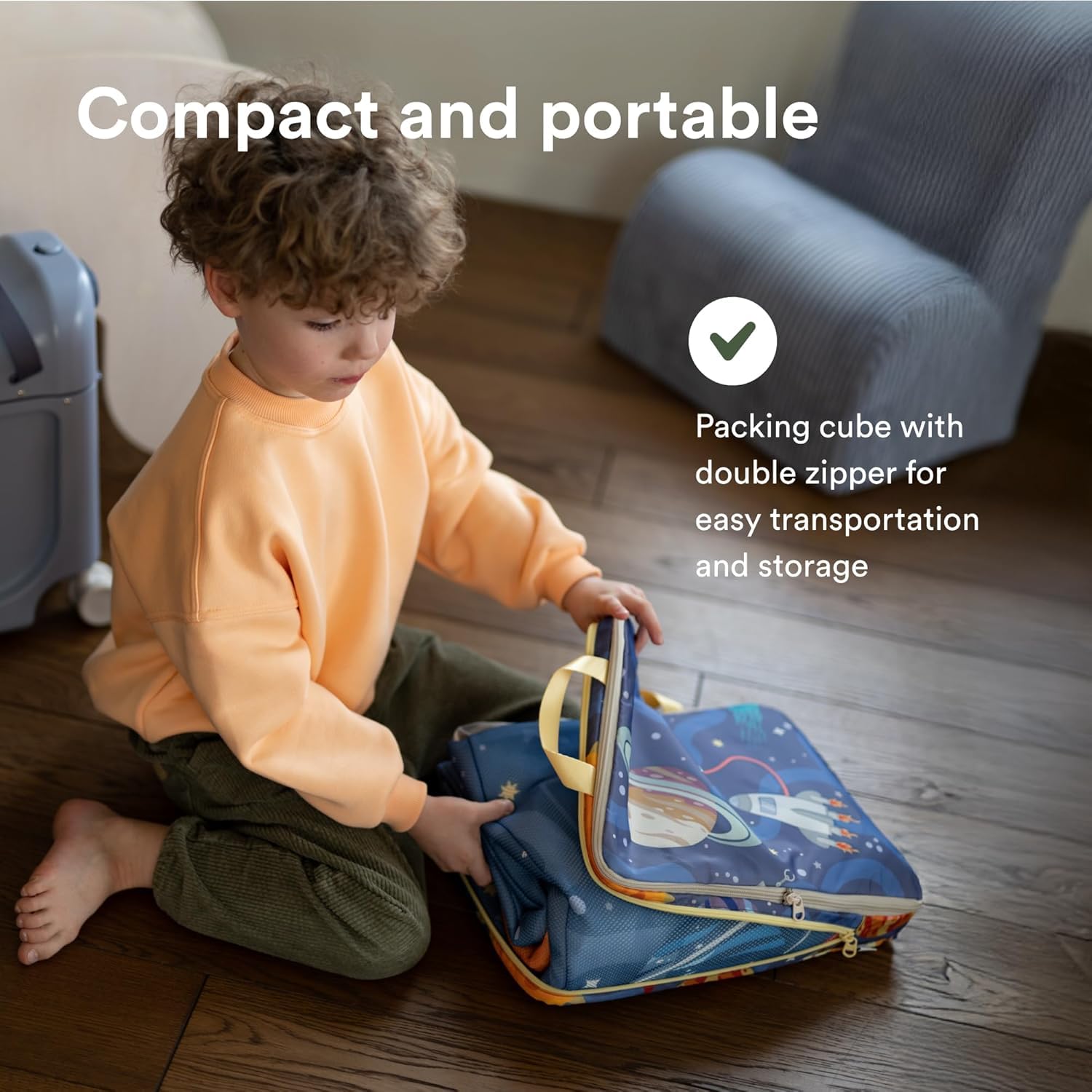 Stokke JetKids CloudSleeper, Animal Family - Aufblasbares Kinderreisebett - Mit integrierter Pumpe und Packbeutel - Ideal für Kinder ab 2 Jahren