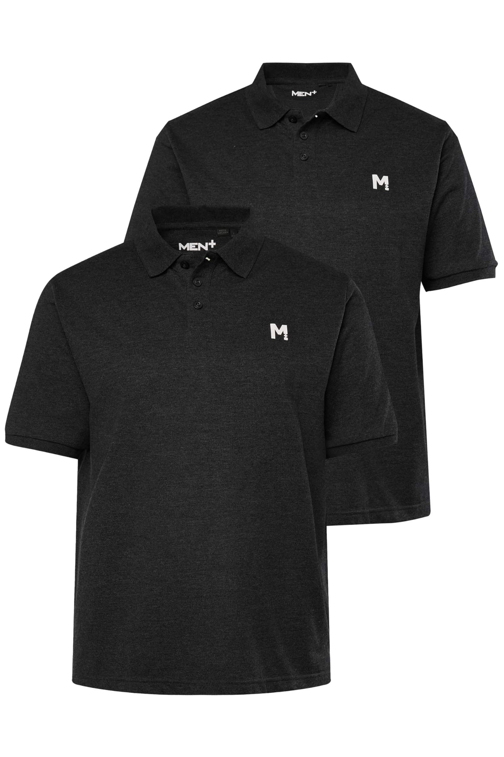 Men Plus Herren große Größen Übergrößen Menswear L-8XL Poloshirts, 2er-Pack, Basic, Piqué, Halbarm 836258