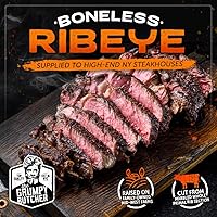 Vista 3 de Caja de regalo de 4 filetes Grumpy Butcher – 2 filetes de entrecot (12 oz) y 2 filetes de solomillo superior (6 oz) – Sampler de carne Angus