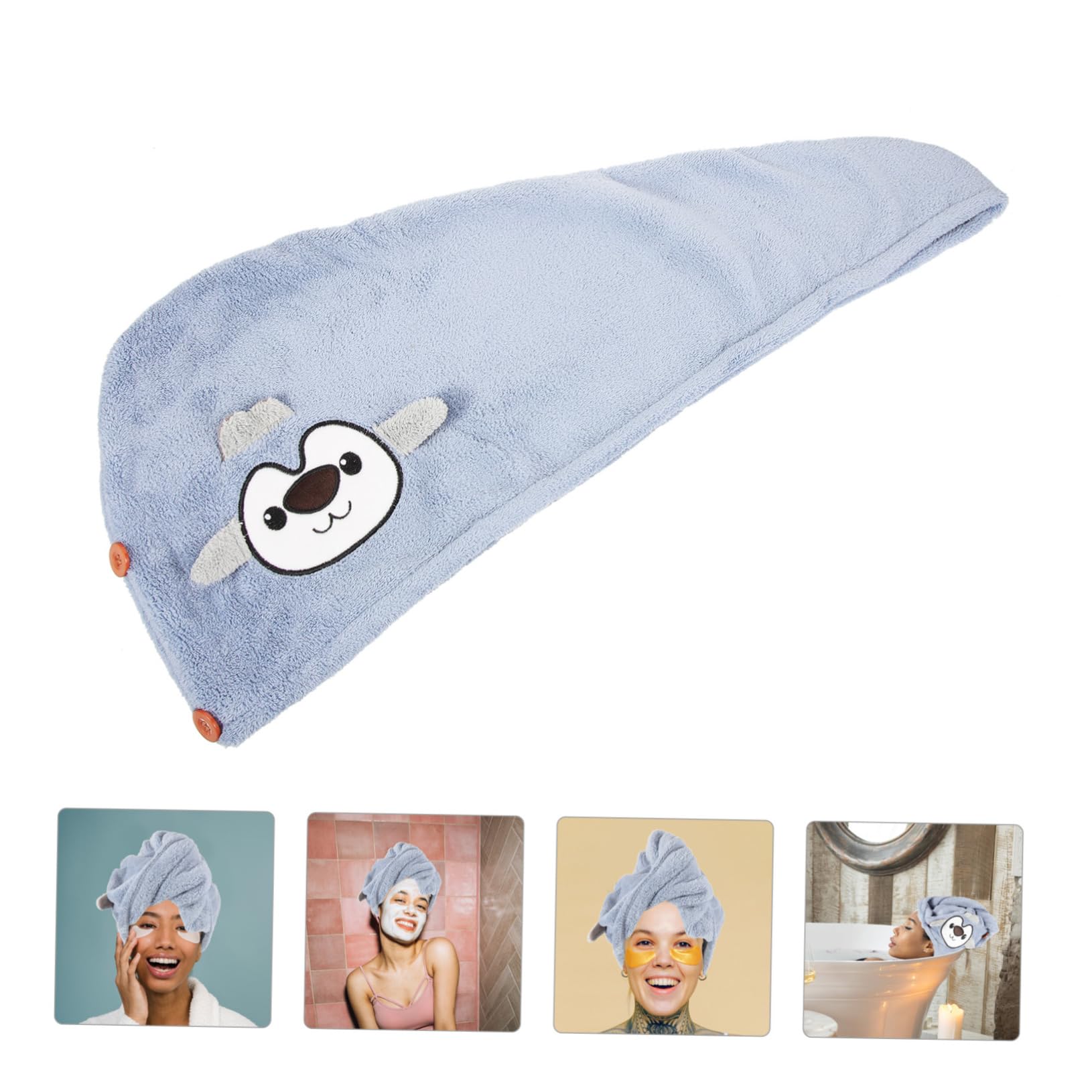 SHERCHPRY 5 Piezas Toalla para secar el Cabello Toallas el Secado Envoltura de Pelo de Toalla capó Tapa del Cabello seco de Las Mujeres Envoltura para secar el Cabello Fibra extrafina
