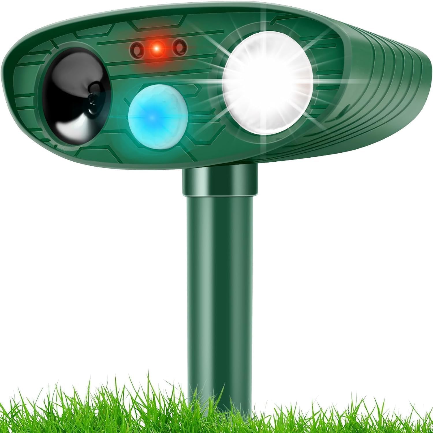 Muiltvoe Ultrasonic Cat Repeller Ultrasonic Solar Animal Repellent Cat Deterrents Outdoor Animal Deterrent Devices with Motion Sensor for Farm Garden Yard Rats, Squirrels, Dogs, Foxes, Birds