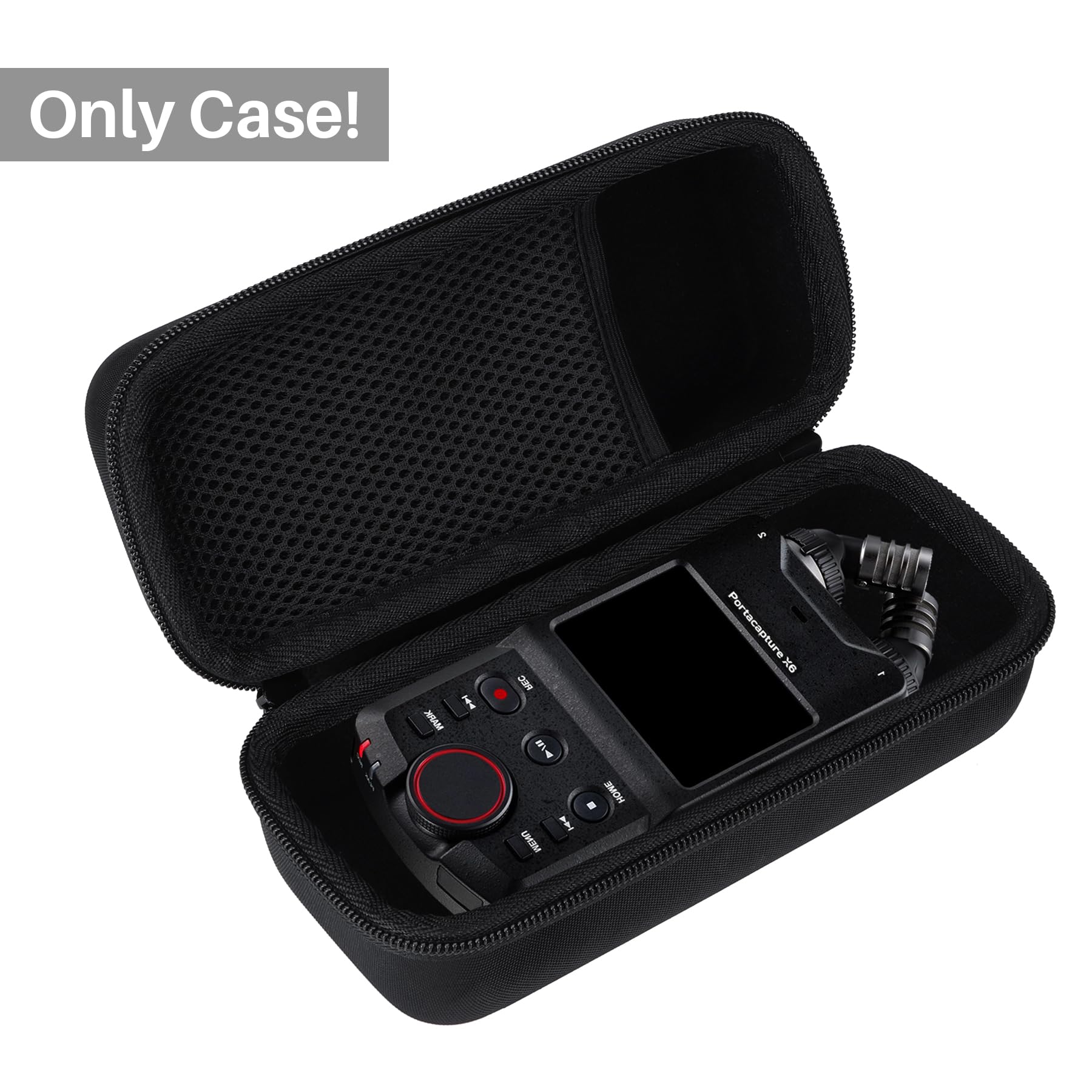 Lebakort Hard Carry Case Compatibie with Portacapture X6 Portable Track High-Resolution Recorder, Black, für Tascam X6 - Image 2