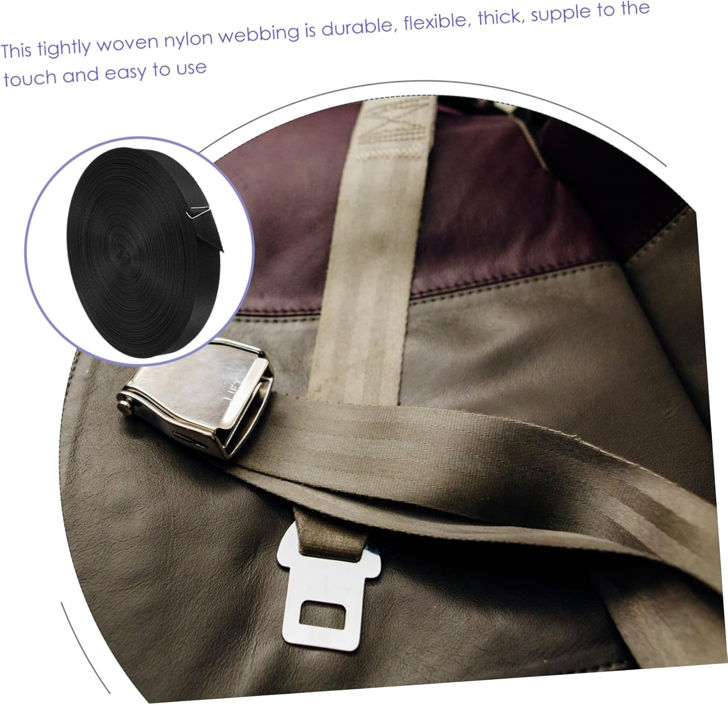 Multi-Function Durable Nylon Webbing Strap Wide Flexible Water Resistant for Crafts Cargo Dog Collars Outdoor Use Strong Long-Lasting Versatile Material