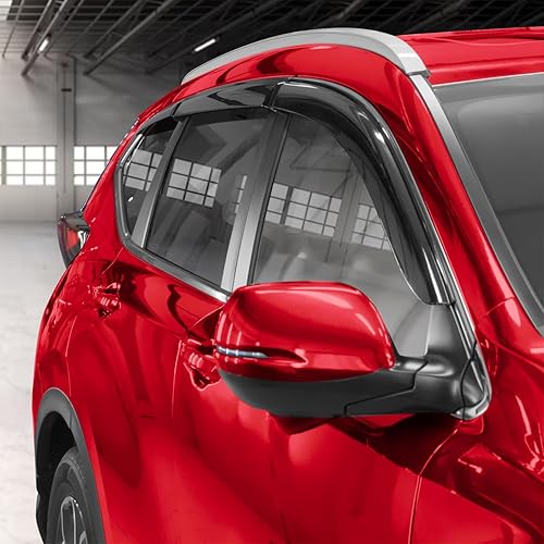 Miniatura 2 de Voron Glass Protectores de lluvia extra duraderos con cinta adhesiva para Honda CR-V 2017-2022, deflectores de ventana, viseras de ventana de