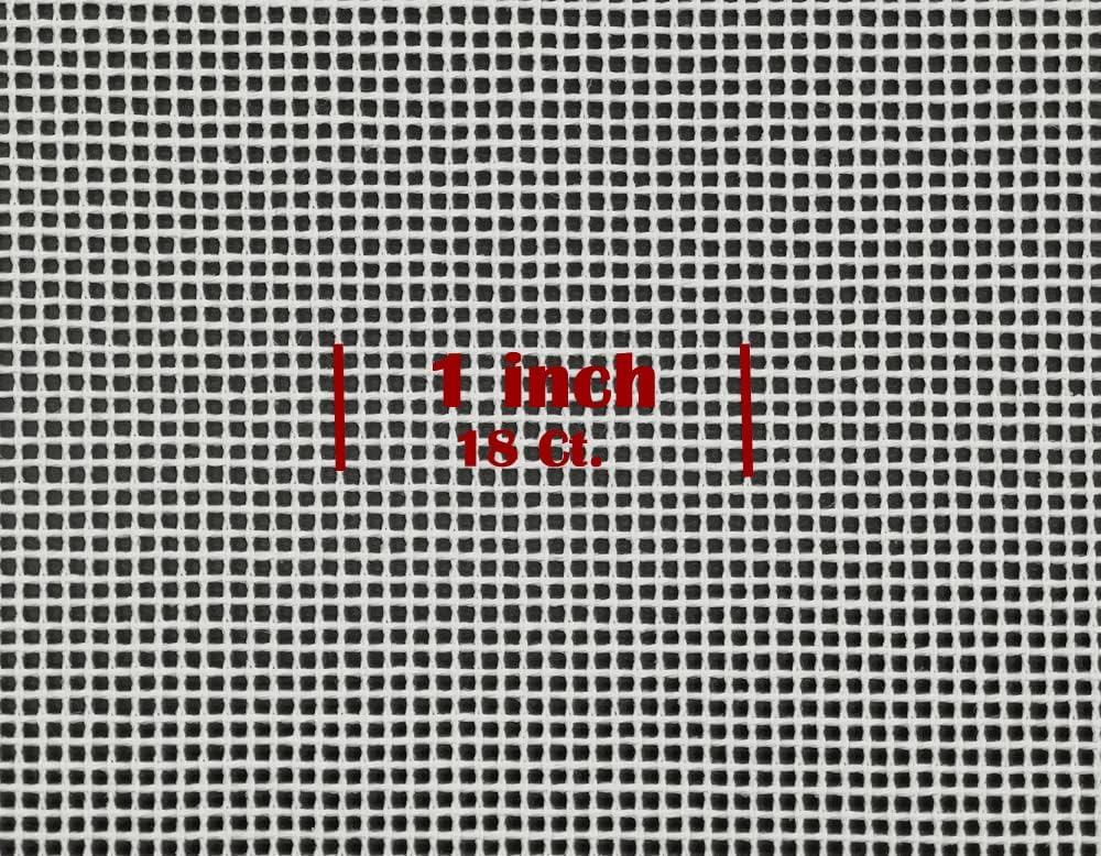 Interlock Blank Needlepoint Canvas 18 Mesh (18 ct.) White 17.5" X 20"