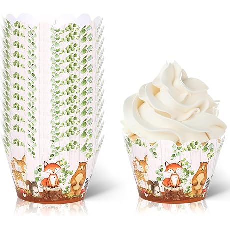 Woodland Creature Cupcake Wrappers: Decorate Your Treats with Forest Charm