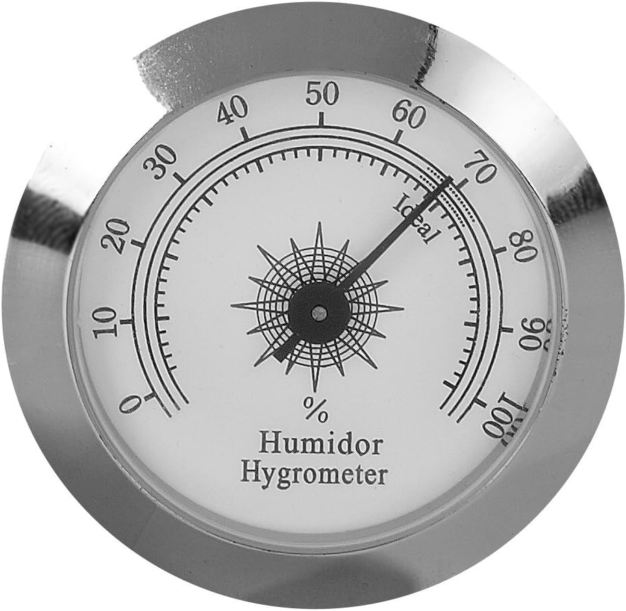 Analog Hygrometer HYG-75S Polished Silver Finish Hygrometer