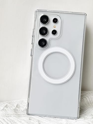 Miniatura 7 de JAME Funda para Samsung Galaxy S24 Ultra Magsafe, cristal transparente anti amarilleamiento protección de grado militar de 10 pies Funda