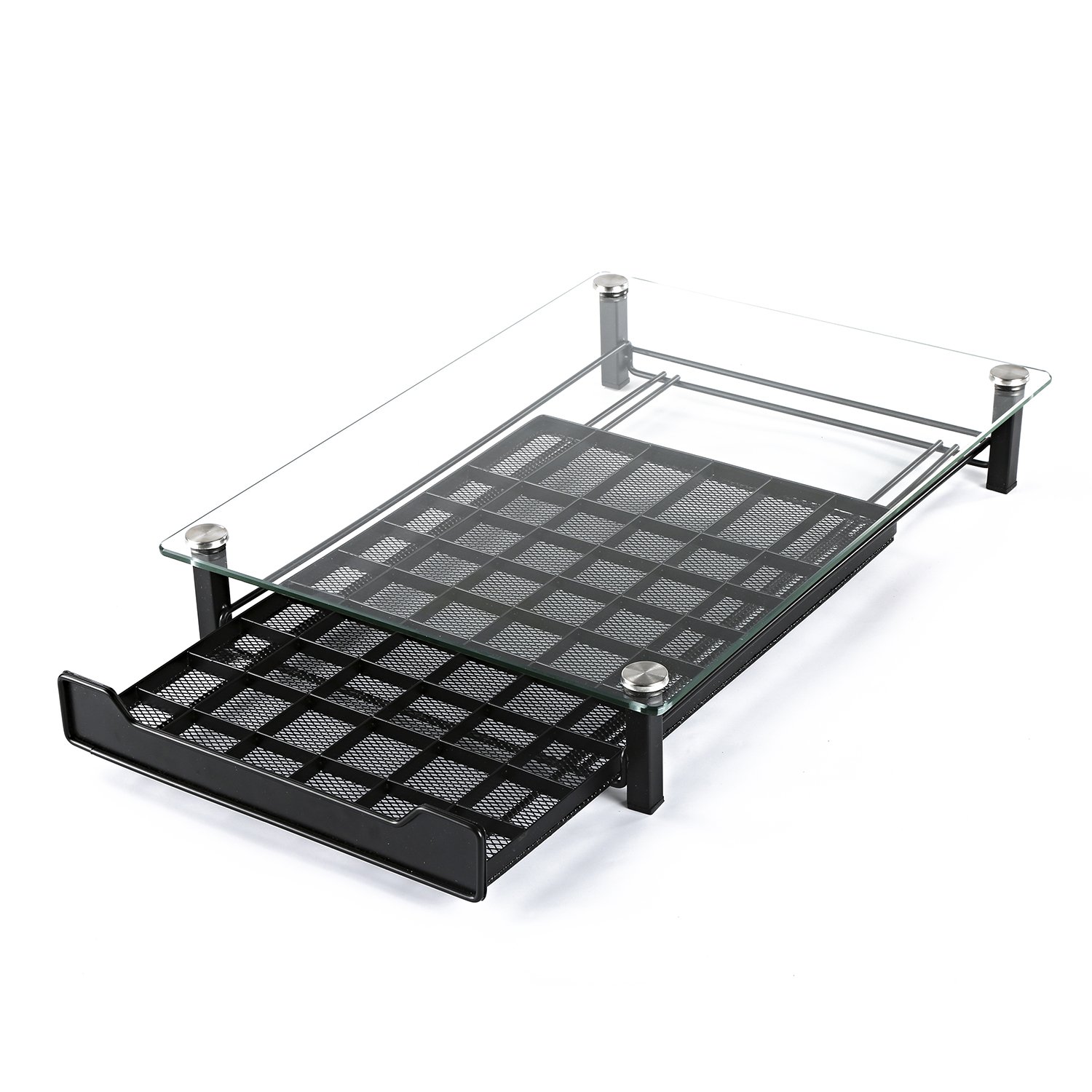HiveNets Nespresso Kaffee Kapsel Halter Kapselständer Kapseln Hartglas Schubladen Organiser für 60 Stück