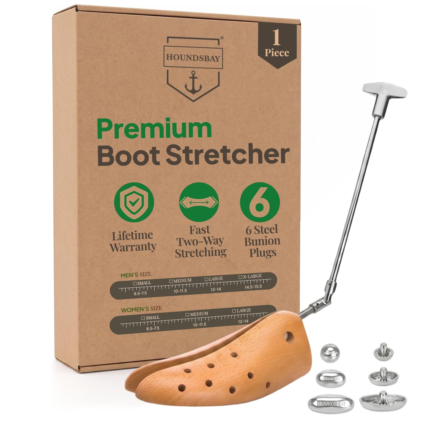 HOUNDSBAY Boxer Heavy Duty Professionelle Stiefelspanner, lockert Wanderstiefel & Arbeitsstiefel, Beige (natur), 37/39 EU