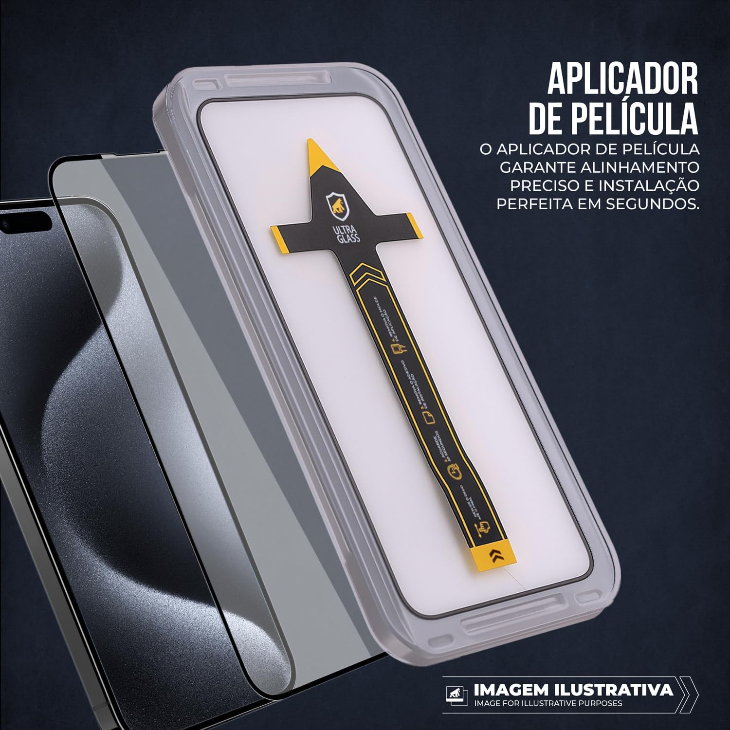 Gshield Película de Vidro Temperado Ionizado Anti-Reflexo Anti Impacto 100% de sensibilidade Tela Toda, Ultra Glass para (iPhone 16 Pro Max)