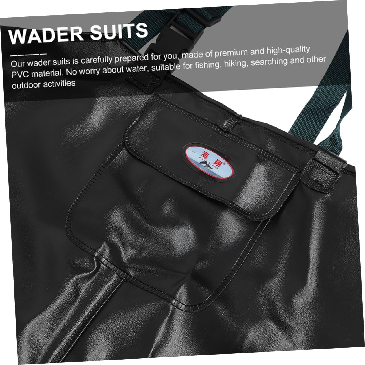 SUPVOX 1pcs Fishing Pants Wading Suits for Men Lightweight Flexible Outdoor Fishing Gear for Hunting Farm Work Black