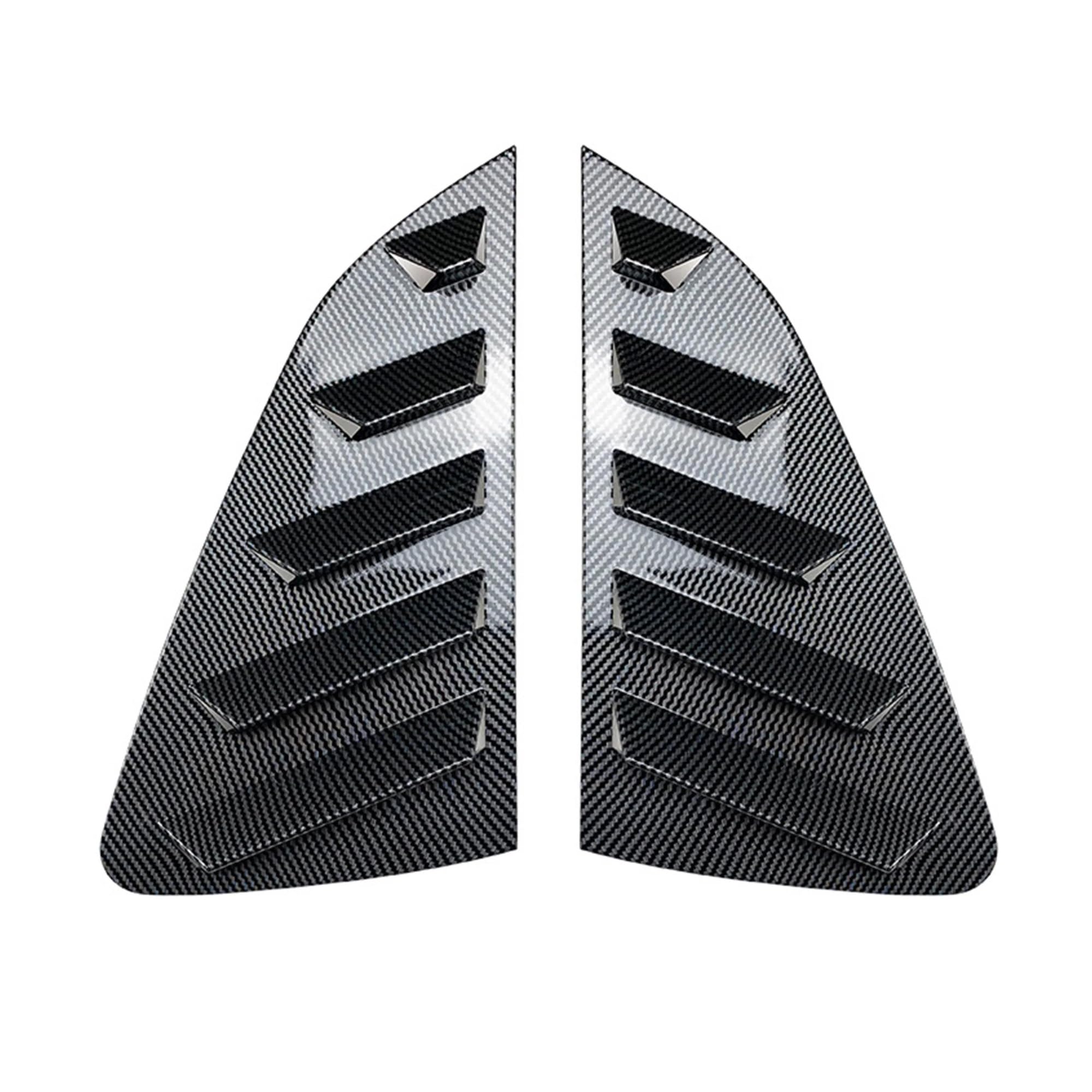 HGPVPKZAZD Car Rear Window Spoiler Tail Wing For VW For Polo For MK6 2018+ Car Side Vent Rear Window Shades Scoop Louver Shutter Sticker Cover Trim Rear Window Side Splitter Wing(Carbon Look)