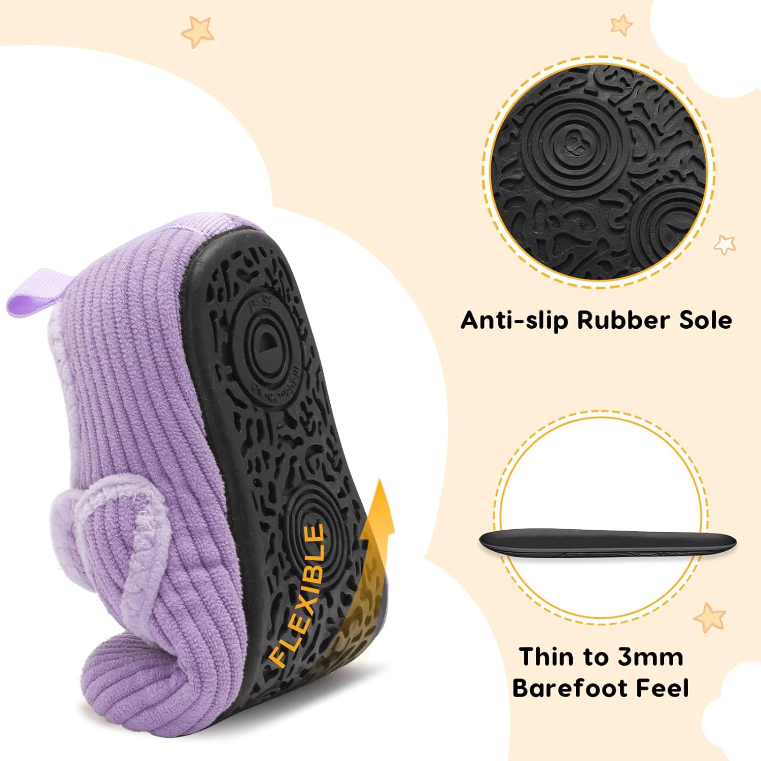 LeIsfIt Toddler Slippers Boys Girls House Shoes Soft Warm Kids House Slippers Slip on Cozy Bedroom Sock Shoes Non-slip Indoor Outdoor Slipper Shoe - Image 6