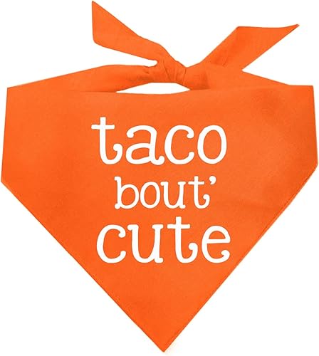 Miniatura 17 de Taco Bout' - Bandana para perro 100% algodón triángulo ajustable Hecho en Estados Unidos Cinco de Mayo Divertido accesorio de comida Rojo