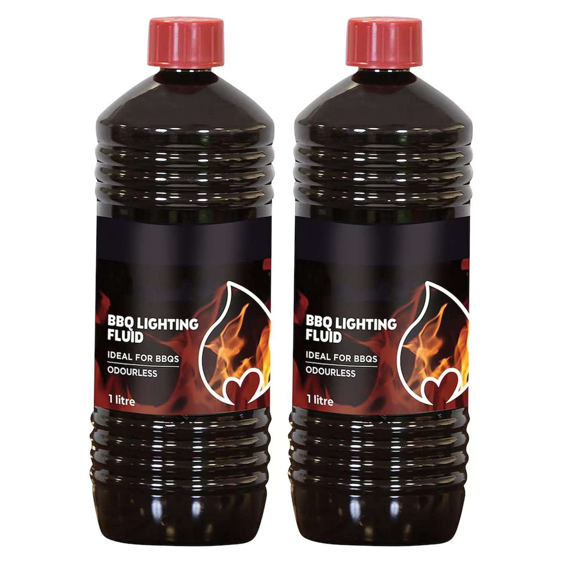BBQ Lighting Fluid 1L x 2 | Lighting Fuel for Outdoor Cooking | Suitable for Barbecues, Grills & Garden Gatherings