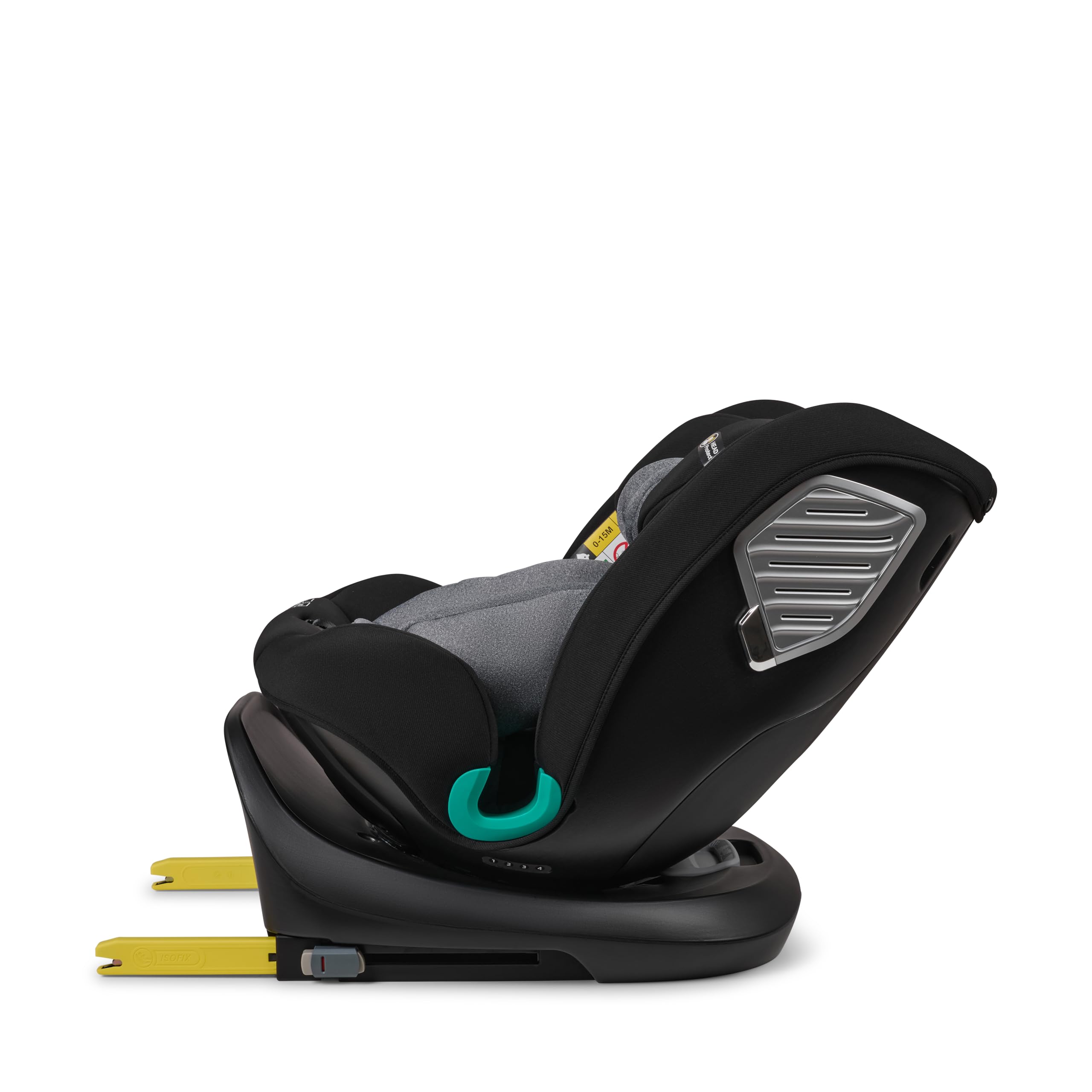 Toral Silla Coche Bebe Grupo 0 1 2 3 ISOFIX para niños de 40-150 cm (0 Meses-12 Años aprox.), base Giratoria 360, Normativa R129, Silla Bebe Coche con pata de apoyo, Color Negro, Modelo Imola+