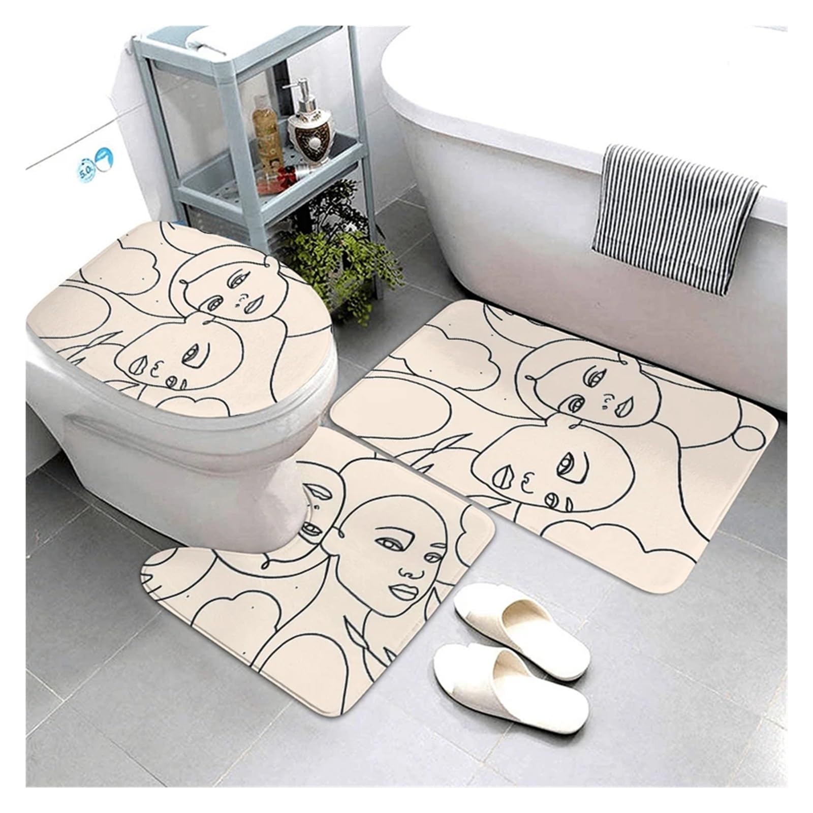 Shower Mat Bedroom Room Mat Bathtub toilet rug Anti-slip Bath Bathroom Small Rug(2208sjt-001728)