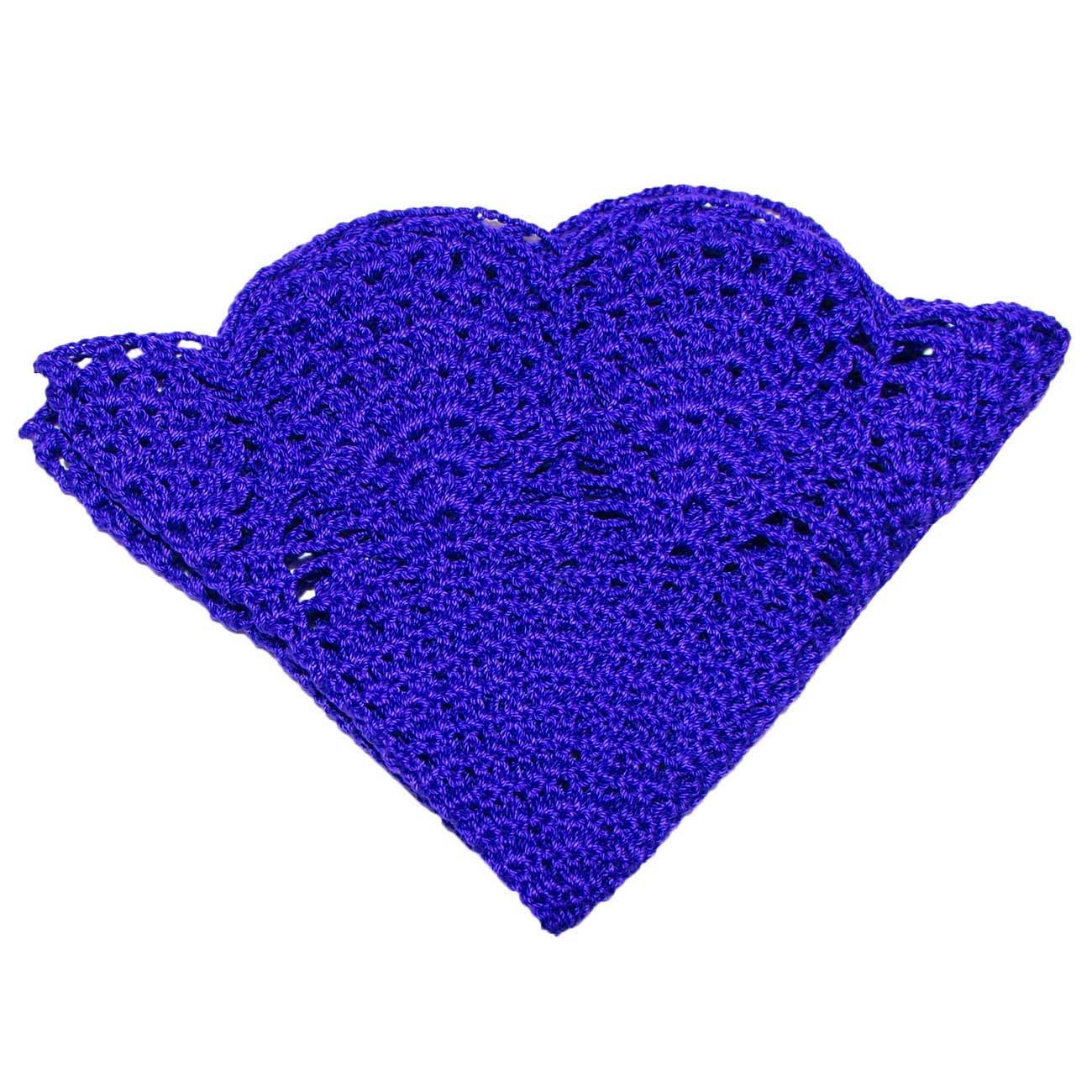 BOMHCS Pack of 1 PC 12 in, 14 in Round Flower Lace Doilies Coasters Kitchen Tableware Handmade Crochet Placemats (Blue - Image 3