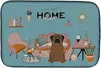 Vista 390 de Caroline's Treasures CK7824DDM - Tapete absorbente para secado de platos con diseño de bulldog inglés, rojo y blanco, para encimera de cocina, 14 x