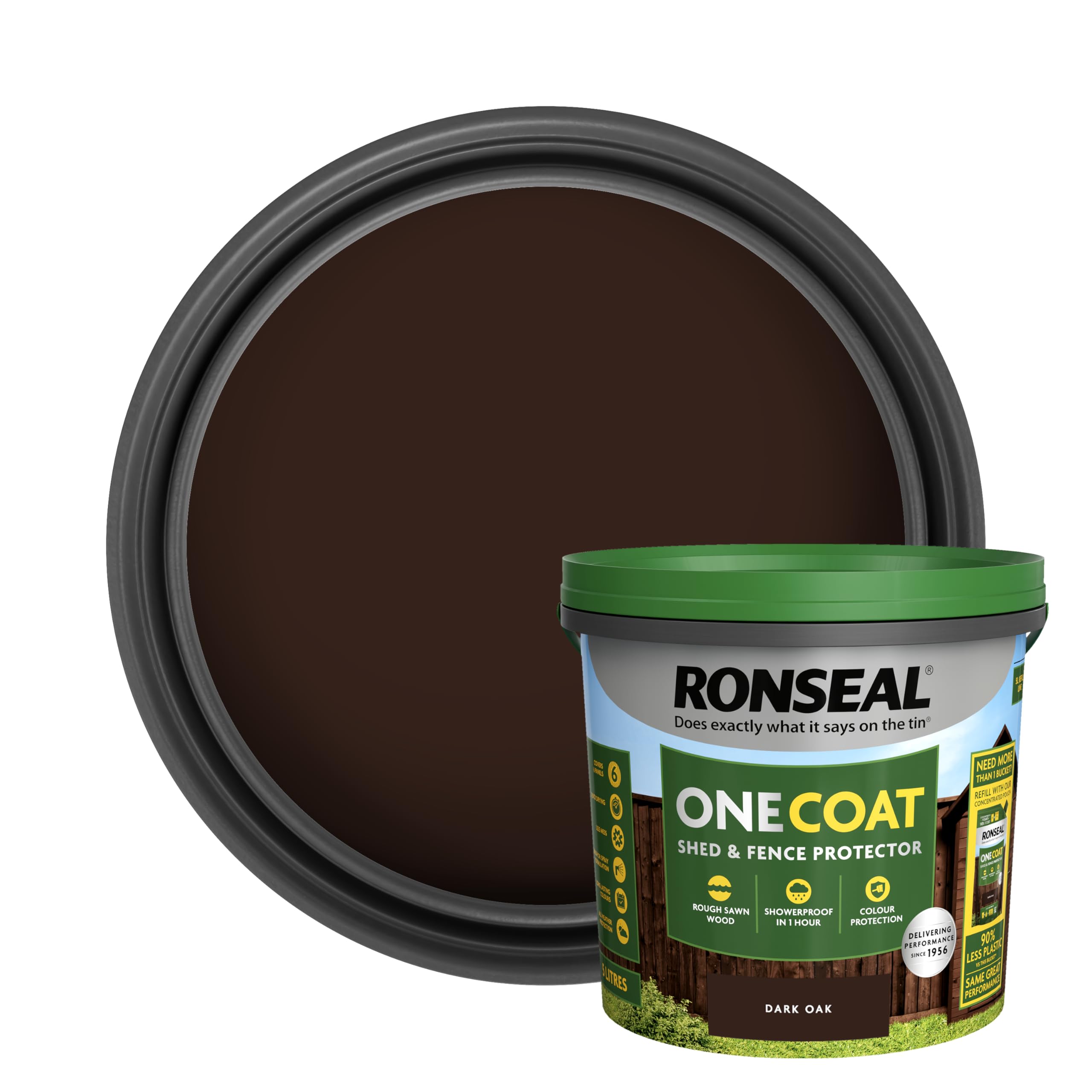 Ronseal KCB.8174503.50100.81 One Coat Shed & Fence Protection Dark...