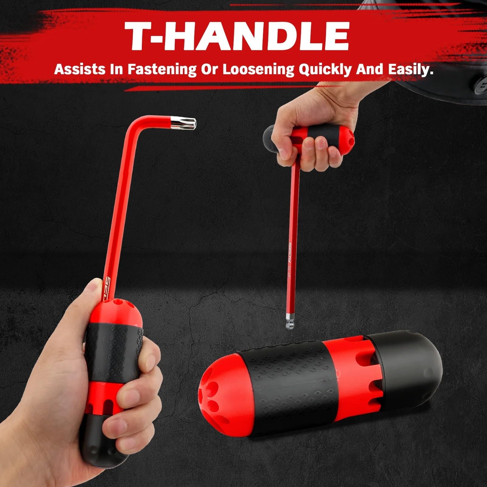 Set Attrezzi da Lavoro Set di chiavi Torx e L-Hex con braccio lungo da 30 pezzi impugnatura esagonali a T barre estensione
