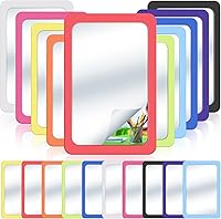Dandat 10 Pack Shatterproof Mirrors for Kids - Safe Unbreakable 6x4 Inch Classroom Craft Mirrors in Vibrant Colors