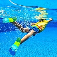 Vista 7 de Aletas de natación para niños, cómodas aletas de silicona para nadar y bucear, tamaño adecuado para principiantes, niños, niñas, niños y adultos