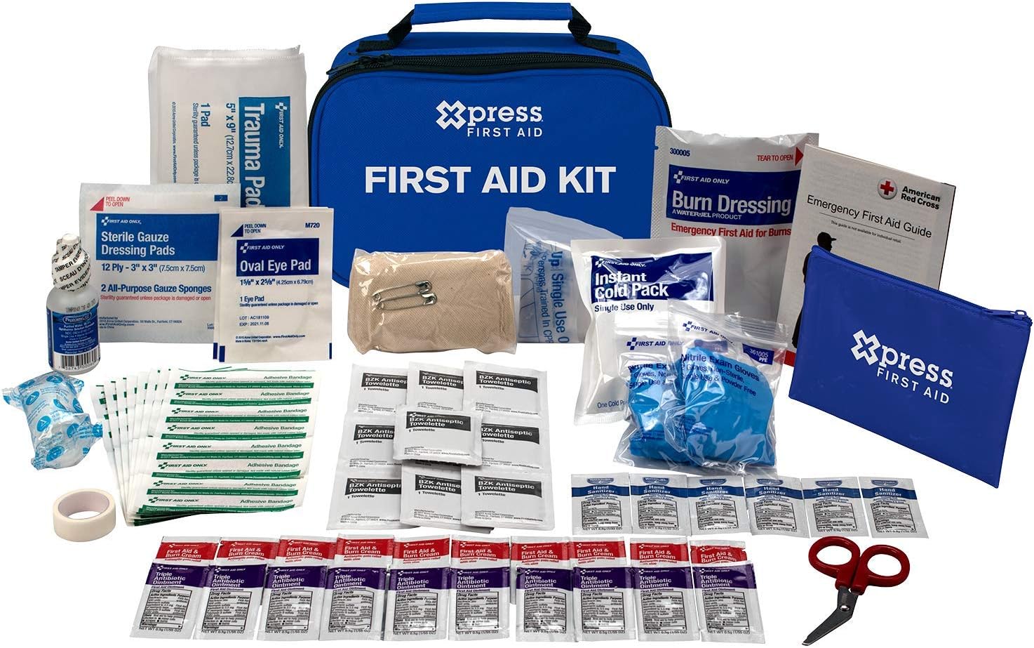 89 Piece First Aid Kit, ANSI/OSHA Compliant