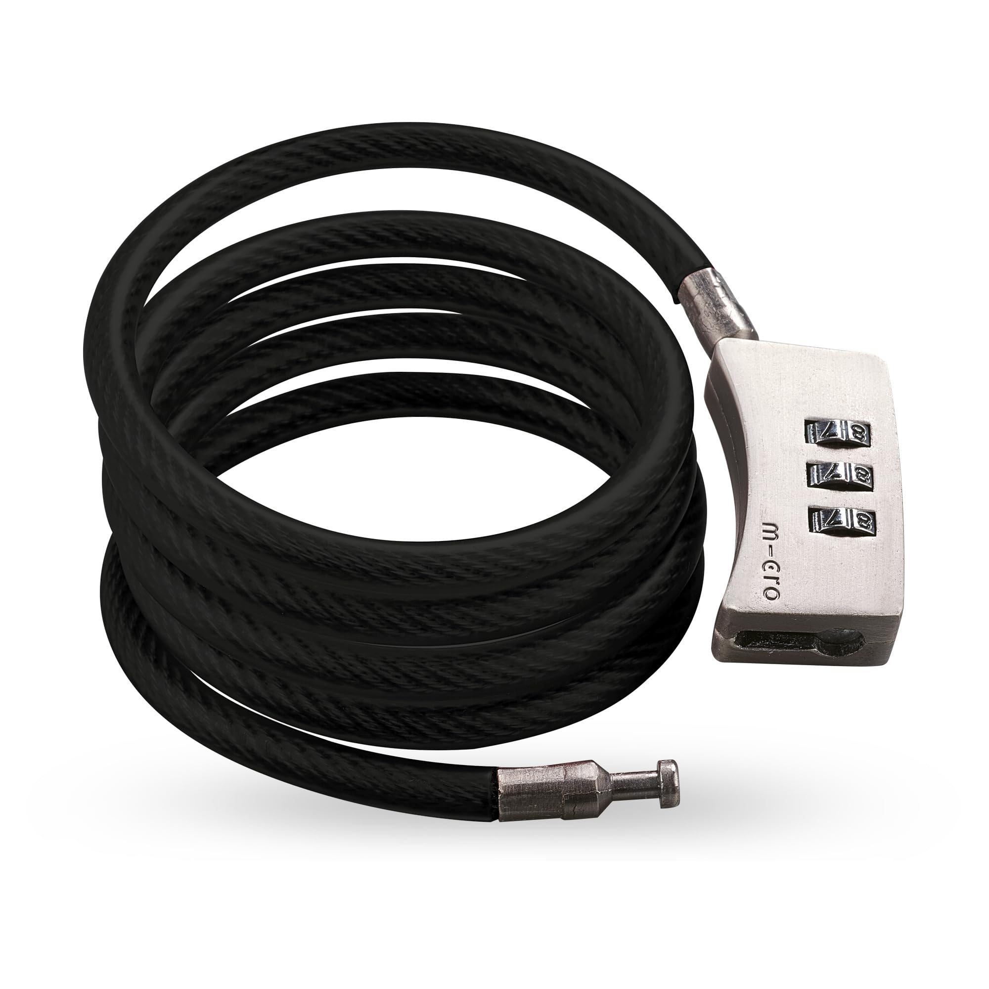 Micro Scooter | Premium Cable Lock | Suitable for All Bikes & Scooters | Bike Accessories | Combination Lock | Secure & Durable | Waterproof | One Size | Black