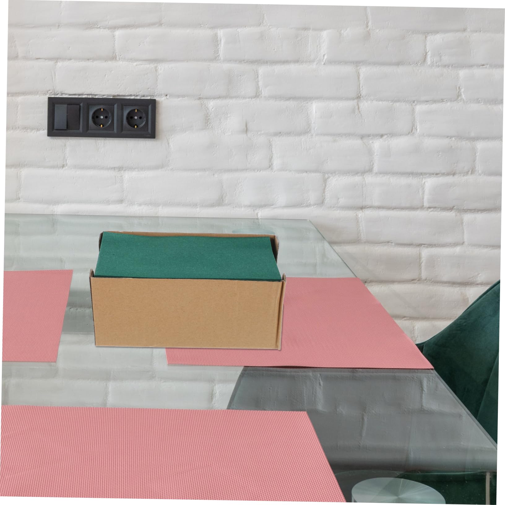 Cabilock 2 Series Servilletas Desechables Verde Para Eventos Toallas Para Invitados Prácticas Y Elegantes Para Bodas Recepciones Y Fiestas 50 Piezas*2