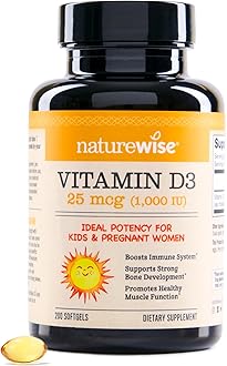 Vitamin D3 1000iu (25 mcg) 200-Day Supply for Immune Support, Healthy Muscle Function, and Bone Health - Non-GMO, Gluten Free in Organic Extra Virgin Olive Oil, (Mini Softgel), 200 Count