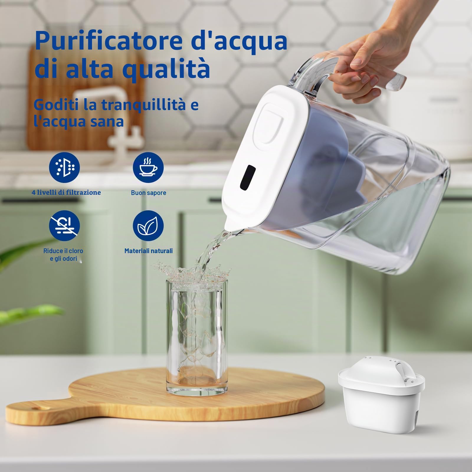 Cartucce Filtro Dell'acqua Compatibili con Brita Marella Bollitore,Ricambio per Brita Maxtra+ Plus, Maxtra Pro All-in-1 Filtro (12)