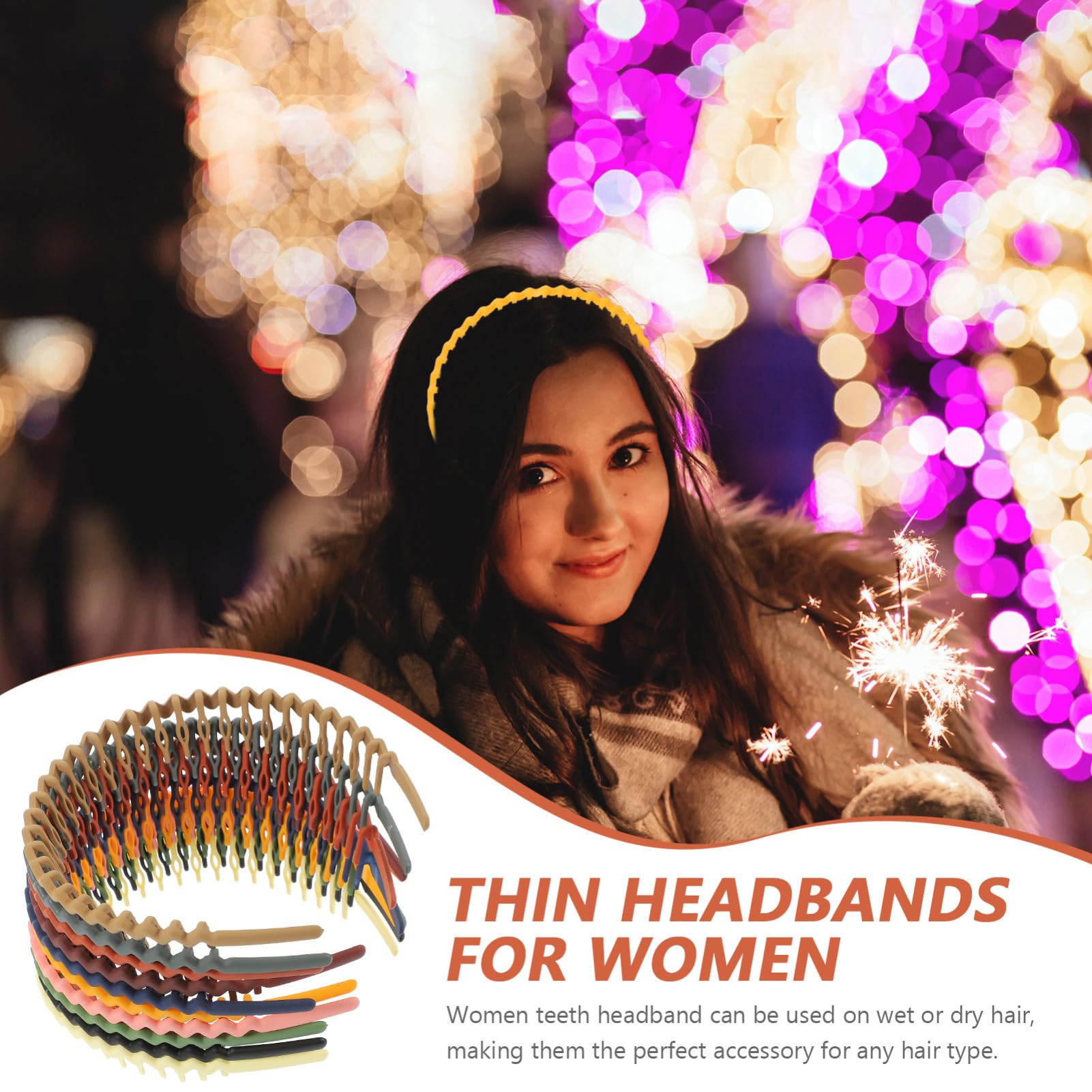 MAGICLULU 30 Piezas diademas finas para mujer diademas de niñas accesorios para niñas curly rip curl tiara accesorios para el cabello de mujer banda de pelo de plástico venda peine