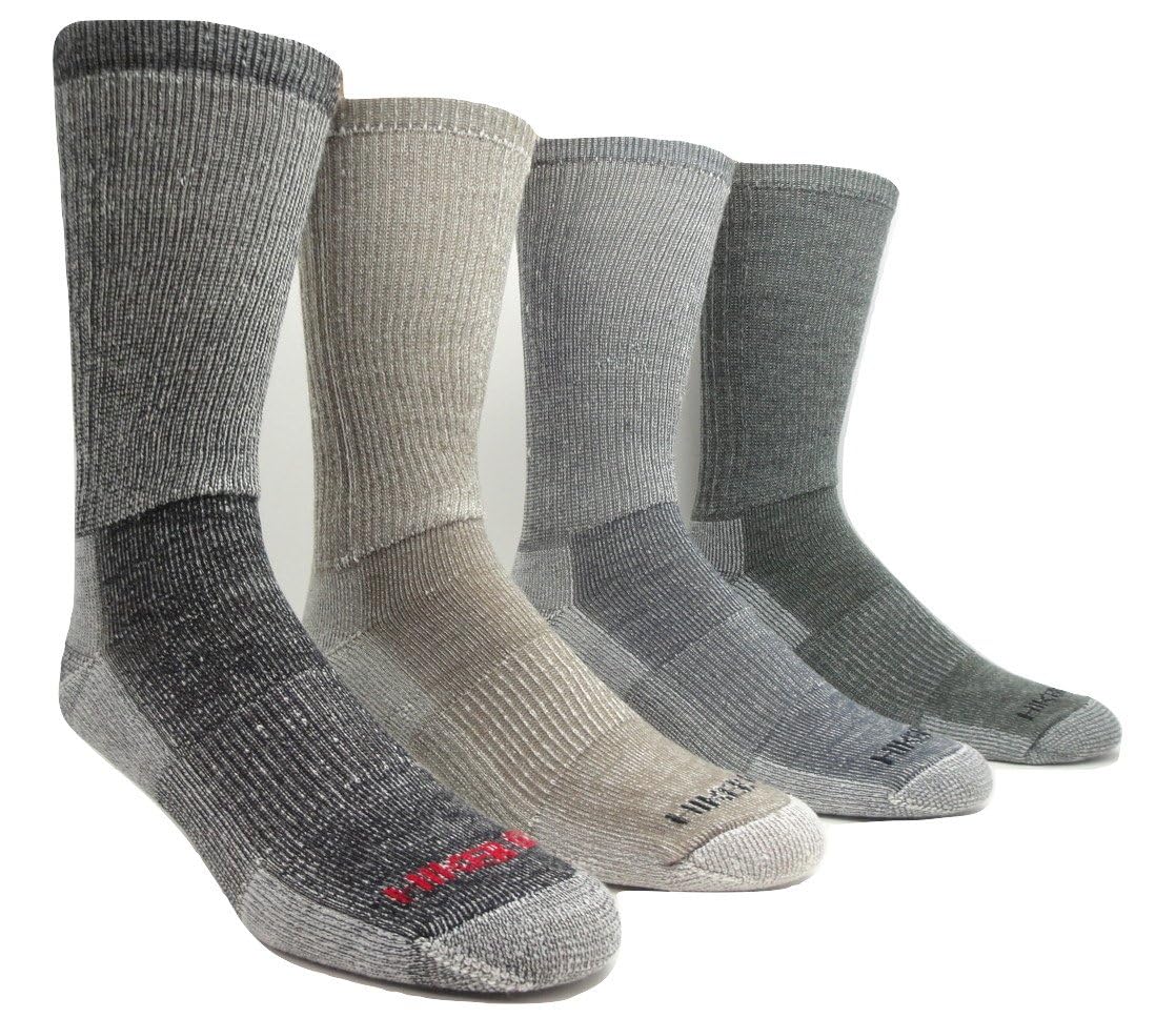 J.B. Field's Hiker GX 74% Merino Wool Hiking Crew Sock, All Season, Trekking & Outdoor Activity, 3 Pairs