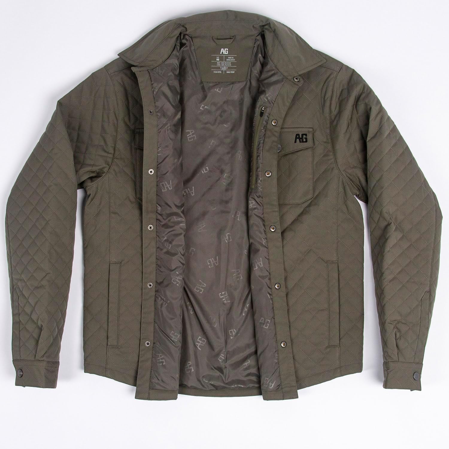 AG-GEAR Men's Silo Jacket, Wind Resistant Fabric, Performance Work Jacket, Snap Front, Quilted Exterior, Chest Snap Pockets - Image 6