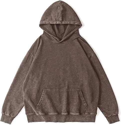 Wrenpies Oversized Vintage Hoodie Hooded Sweatshirt for Women Cotton Loose Fit B