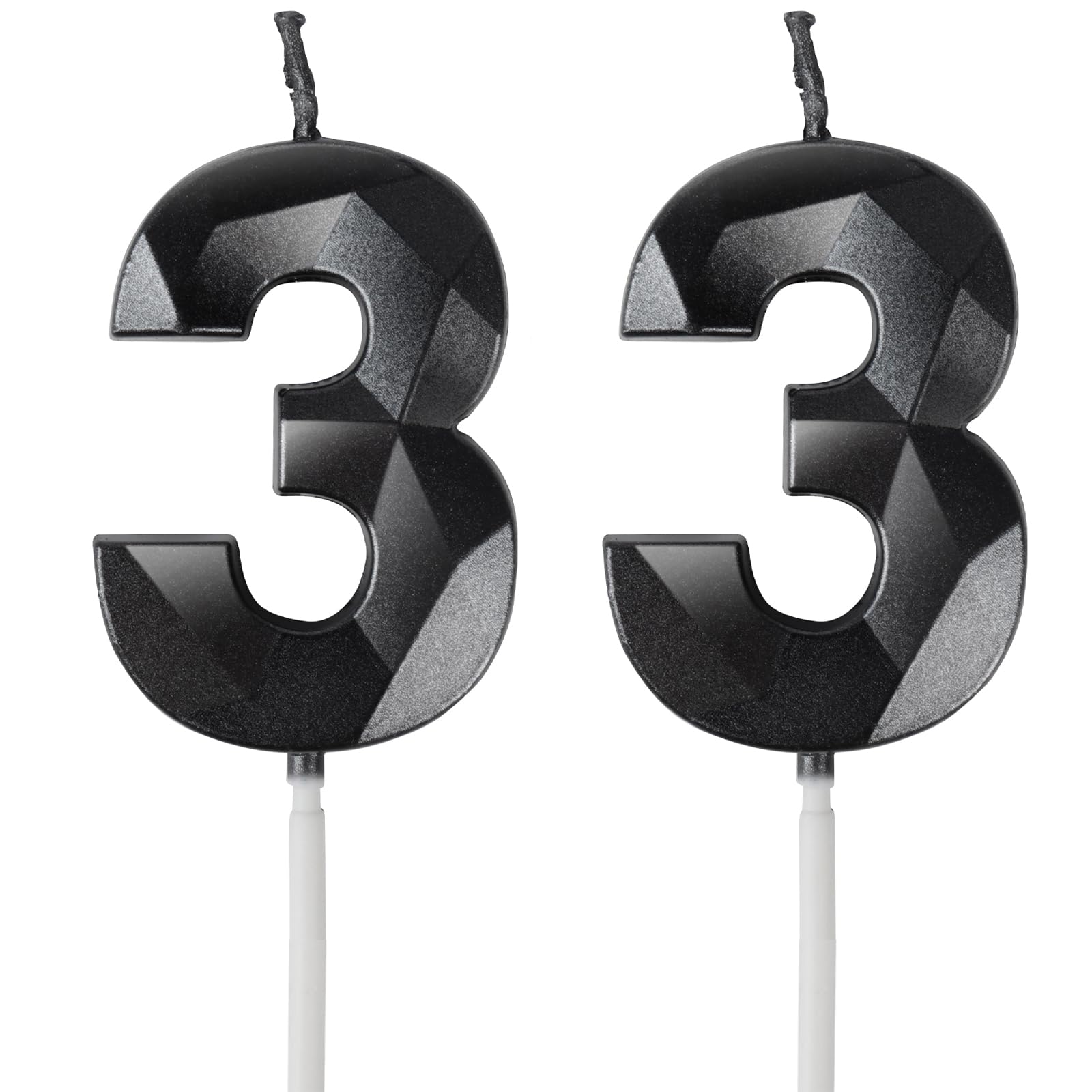 Yiran 50th Birthday Candles, Gold Number 50 Happy Birthday Candles, Cake Topper Decorations for Birthday Party, Wedding Anniversary Celebration Supply — view 14
