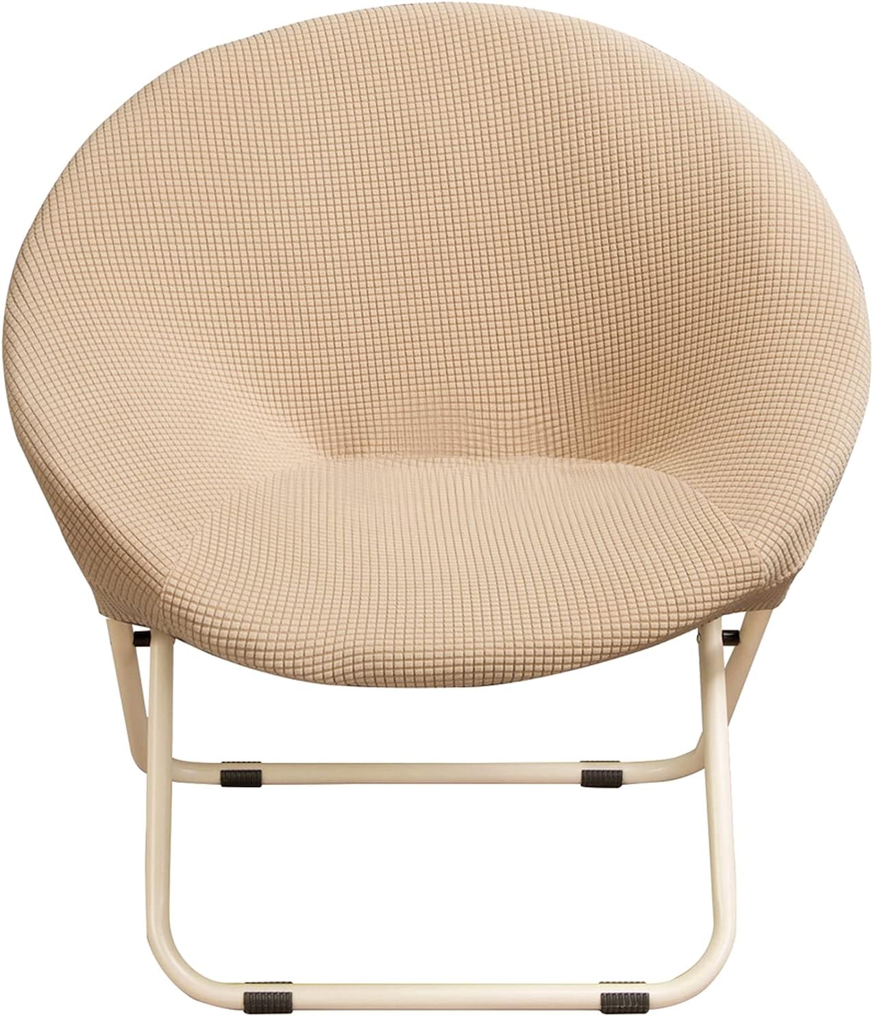 Stretchable Jacquard Slipcover for Saucer Chair, Dia 30.7", Fox Velvet Fabric