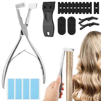 Tape in Hair Extension Tools Kit, for Salon Home DIY Hair Extensions