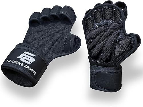 Miniatura 9 de Nuevos guantes de entrenamiento de levantamiento de pesas ventilados con muñequeras integradas para hombres y mujeres ideales para gimnasio