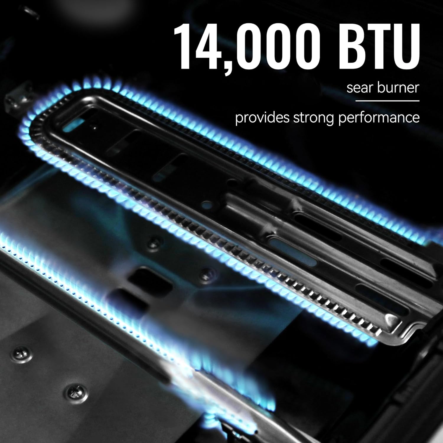 Royal Gourmet GA6406W 6 Burner Propane Gas Grill with Foldable Right-Side Table, 74,000 BTUs, Cabinet Style Gas BBQ Grill with Side Burner for Barbecue Grilling & Backyard Cooking, White