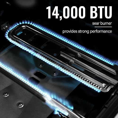 Miniatura 7 de Royal Gourmet GA6406W - Parrilla de gas propano de 6 quemadores con mesa lateral derecha plegable, 74,000 BTU, parrilla de barbacoa de gas estilo